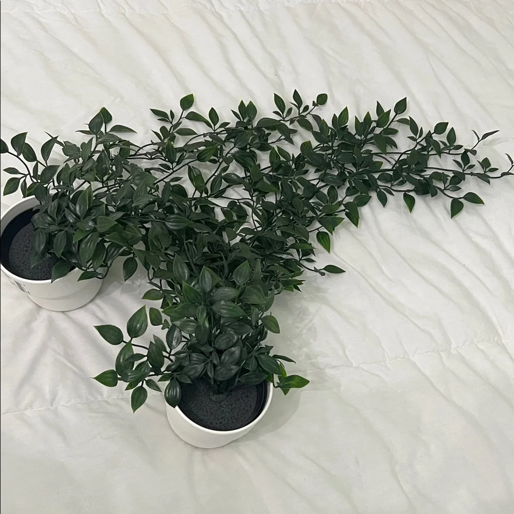 IKEA Faux Florals in White Pots
